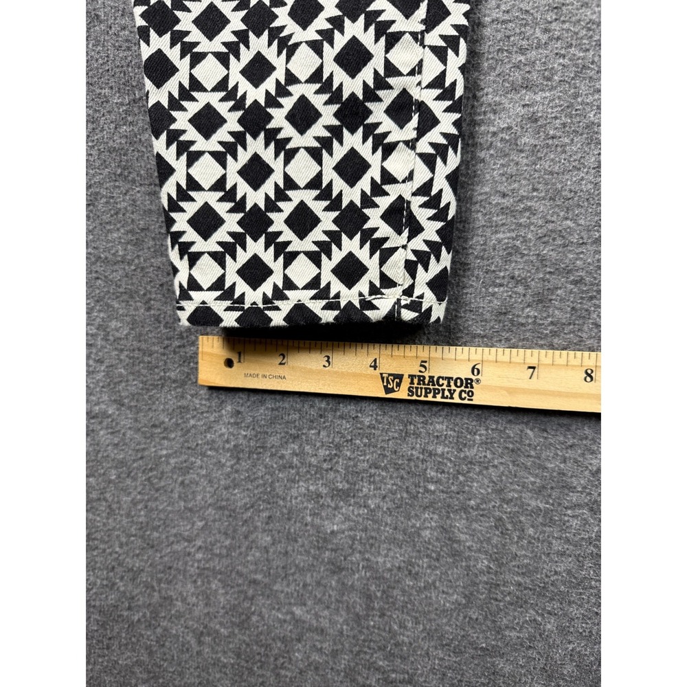J.Crew Toothpick Jeans Black White Geometric Diamond Print Pants Womens 29 82835 - Picture 9 of 11